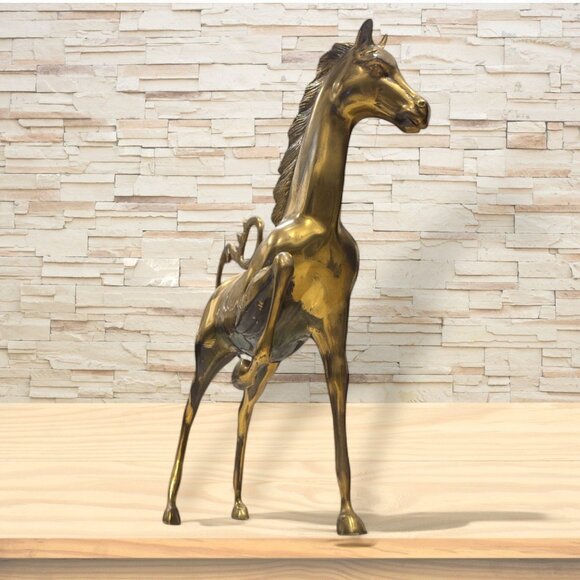 Vintage Brass Horse Statue - Picture 5 of 16